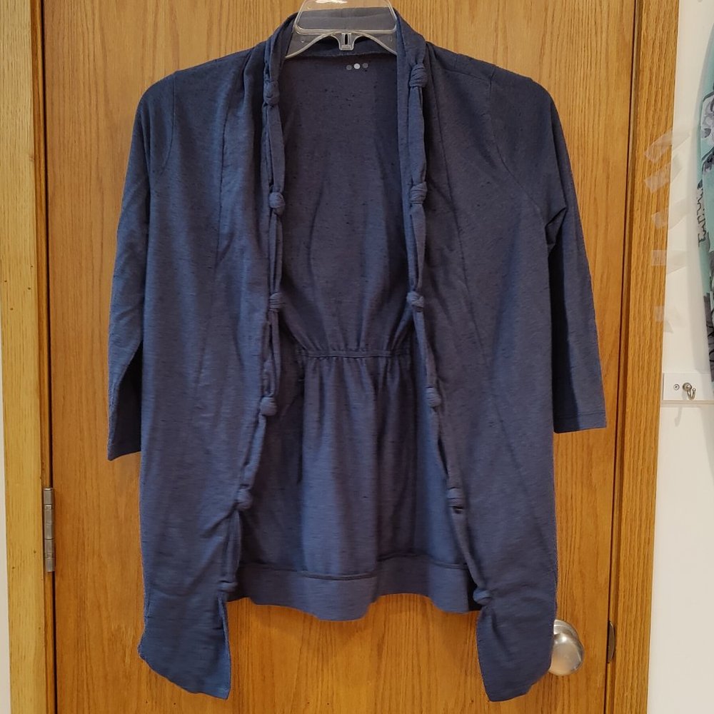 Three Dots Open Front Cardigan Jacket With Knotte… - image 1